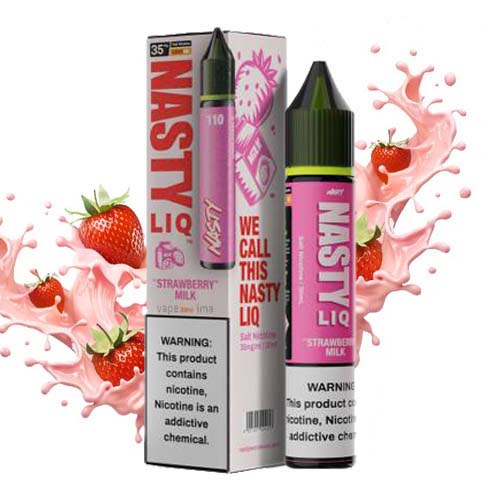 Nasty-Strawberry-Milk-Salt سالت شیرتوتفرنگی نستی strawberry milk